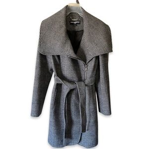 Mark Lagerfeld checkered Peacoat XS